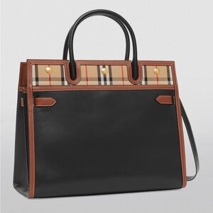 Burberry Black and Brown Tote Bag